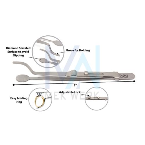 Locking Head And Shank Tweezers